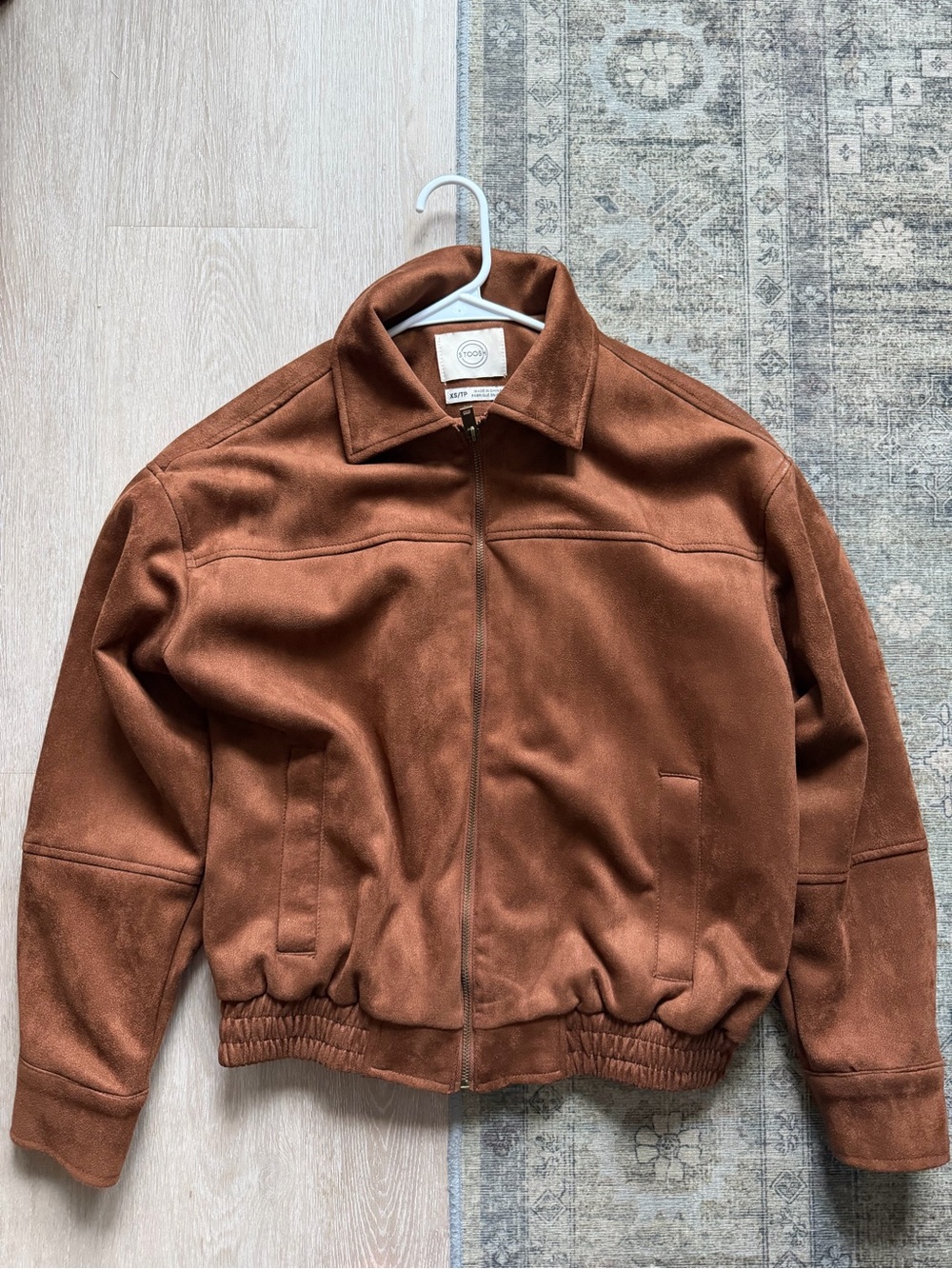 Stoosh Rust Brown Zip-Up Bomber Jacket
